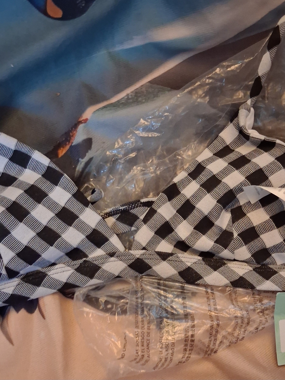 Tilly's Black & White Gingham Bandeau Bralette Or Swimsuit Top Retail $30